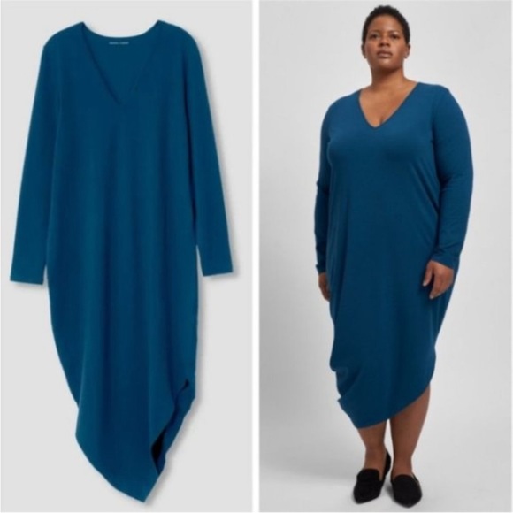 Universal Standard Dresses & Skirts - UNIVERSAL STANDARD Women Vanity Size XS/US L Blue Geneva Asymmetrical Midi Dress
